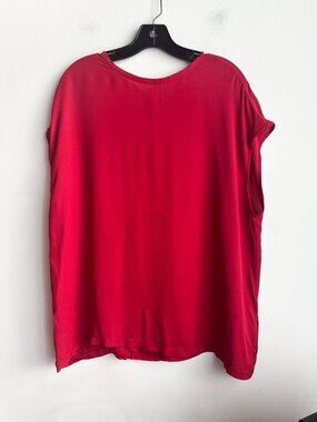 Fabiana Filippi Red Viscose Minimalist Top w Zipper Detail XL